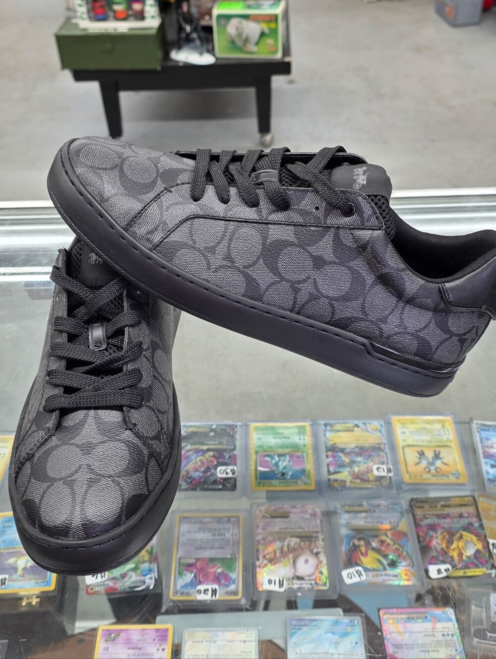 Coach Clip Signature Low Top Sneaker Charcoal Black G4949 Men's Size 11 New